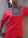 red designed kaftan
